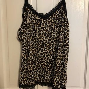 Fashion Bug Leopard Print Lace Cami